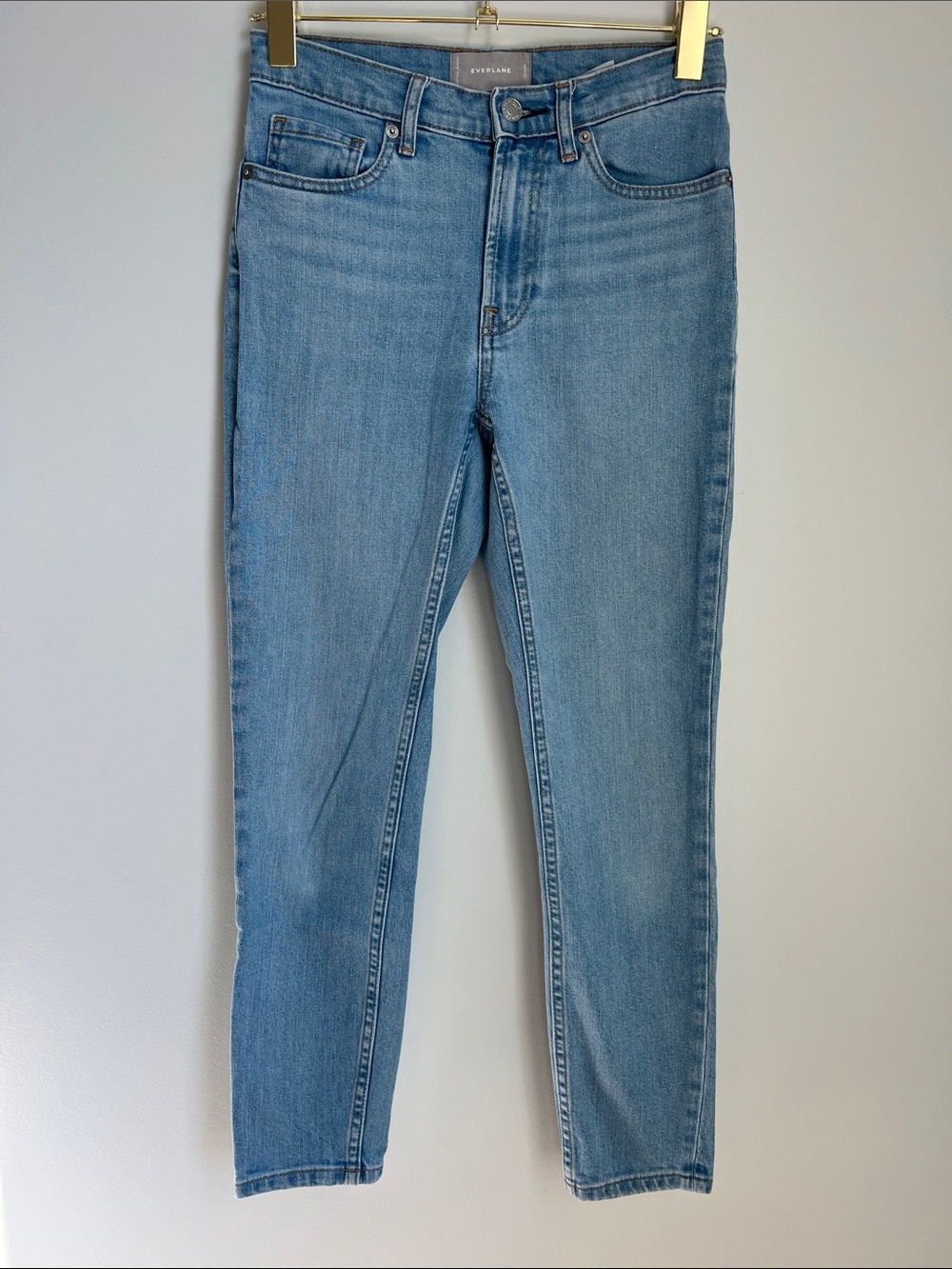 Everlane | Women’s Cotton Light Blue High-Rise Slim Denim Ankle Jeans Size 25